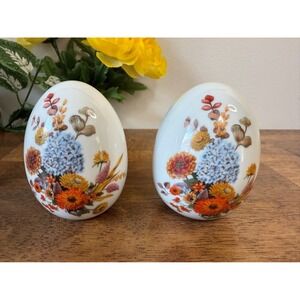 Vintage Avon Autumn's Color Porcelain Decorative Egg 1987‎ Collectible